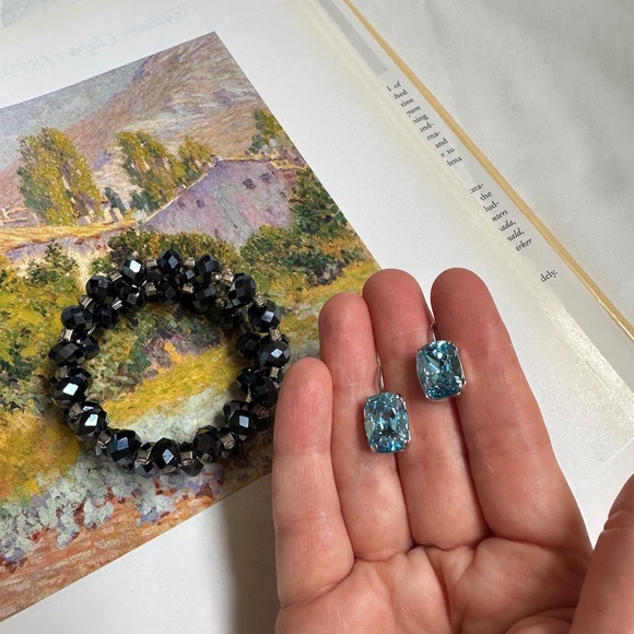 3/50$Bracelet + earrings with blue stone - Picture 7 of 14